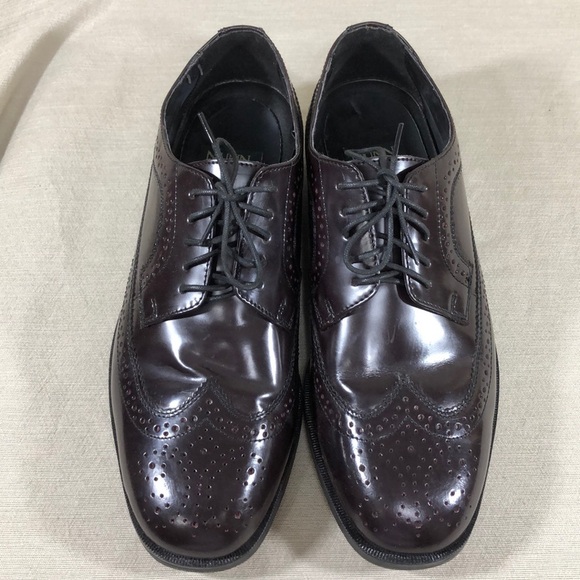 NunnBush Men’s Burgundy Wingtip/Brouges Oxfords - Picture 3 of 8